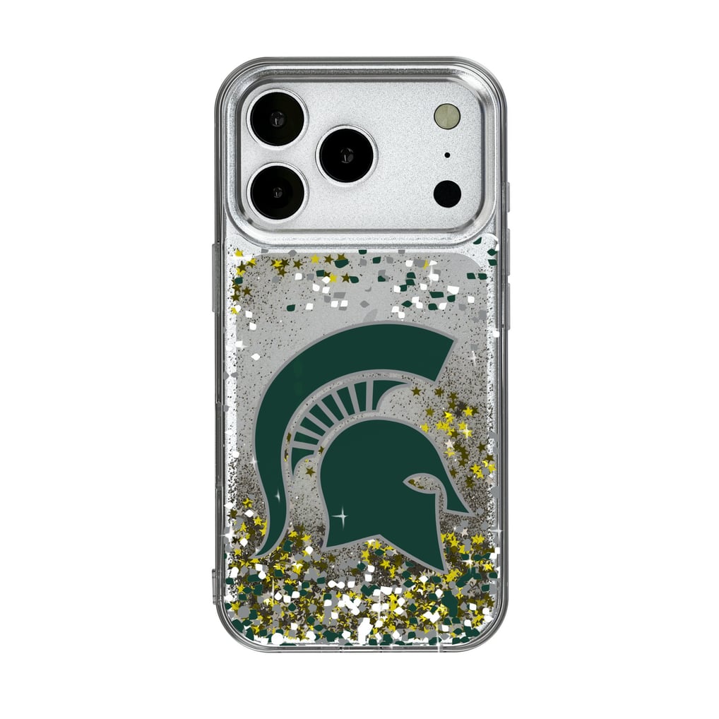 Michigan State Spartans iPhone Glitter Confetti Design Case