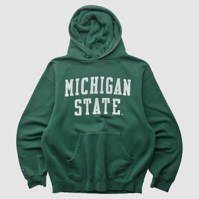 Michigan State Spartans Jansport 2000s Hooded Pullover Sweatshirt - Green - S by Fanatics Real Vintage