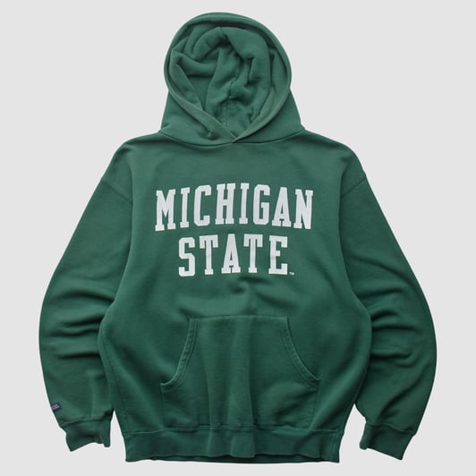 Michigan State Spartans Jansport 2000s Hooded Pullover Sweatshirt - Green - S by Fanatics Real Vintage