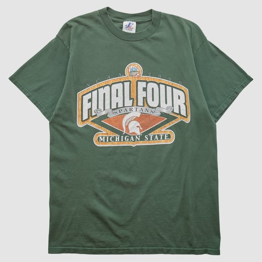 Michigan State Spartans Logo Athletic 2000 T-shirt - Green - L by Fanatics Real Vintage