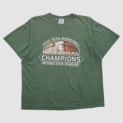 Michigan State Spartans Logo Athletic 2000 T-shirt - Green - XL by Fanatics Real Vintage