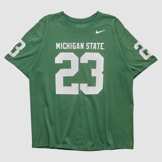 Michigan State Spartans Nike 2010s T-shirt - Green - M by Fanatics Real Vintage