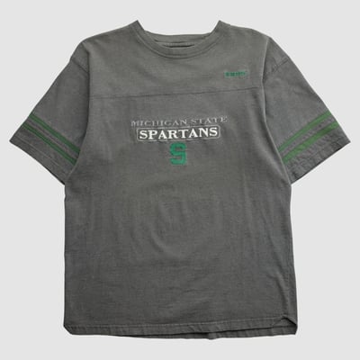 Michigan State Spartans Pro Edge 2010s T-shirt - Gray - L by Fanatics Real Vintage