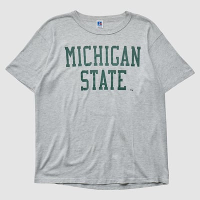 Michigan State Spartans Russell 90s T-shirt - Heather Gray - L by Fanatics Real Vintage