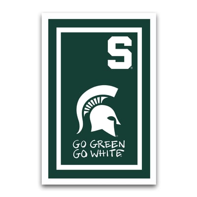 Michigan State Spartans Team Logo Garden Flag