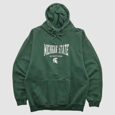 Michigan State Spartans TSI Sportswear 2010s Hooded Pullover Sweatshirt - Green - M by Fanatics Real Vintage
