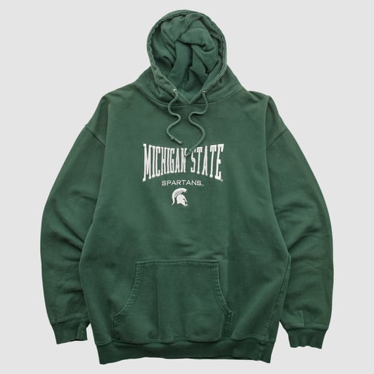 Michigan State Spartans TSI Sportswear 2010s Hooded Pullover Sweatshirt - Green - M by Fanatics Real Vintage