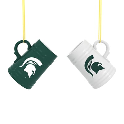 Michigan State Spartans Two-Pack 3" Mini Stein Ornament Set