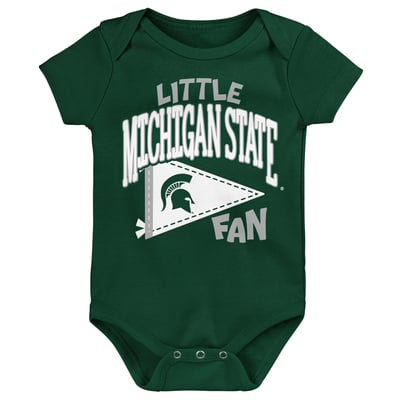 Michigan State Spartans Outerstuff Newborn Little Banner Bodysuit - Green
