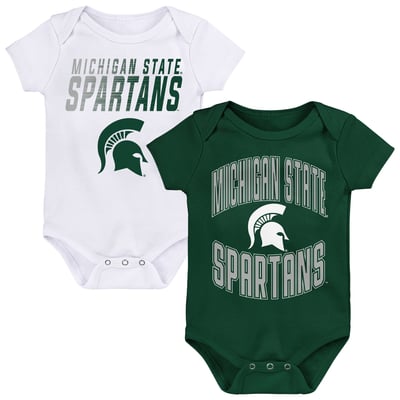  Michigan State Spartans Outerstuff Newborn Snuggle Blitz Two-Piece Bodysuit Set - Green