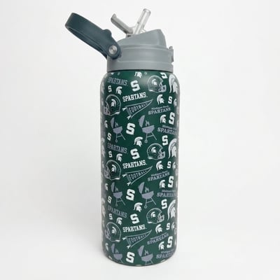 Michigan State Spartans Pegasus 32oz. Game Day Pennant Stainless Steel ProPress Water Bottle