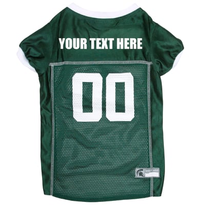 Michigan State Spartans Pets First Personalized Pet Jersey - Green