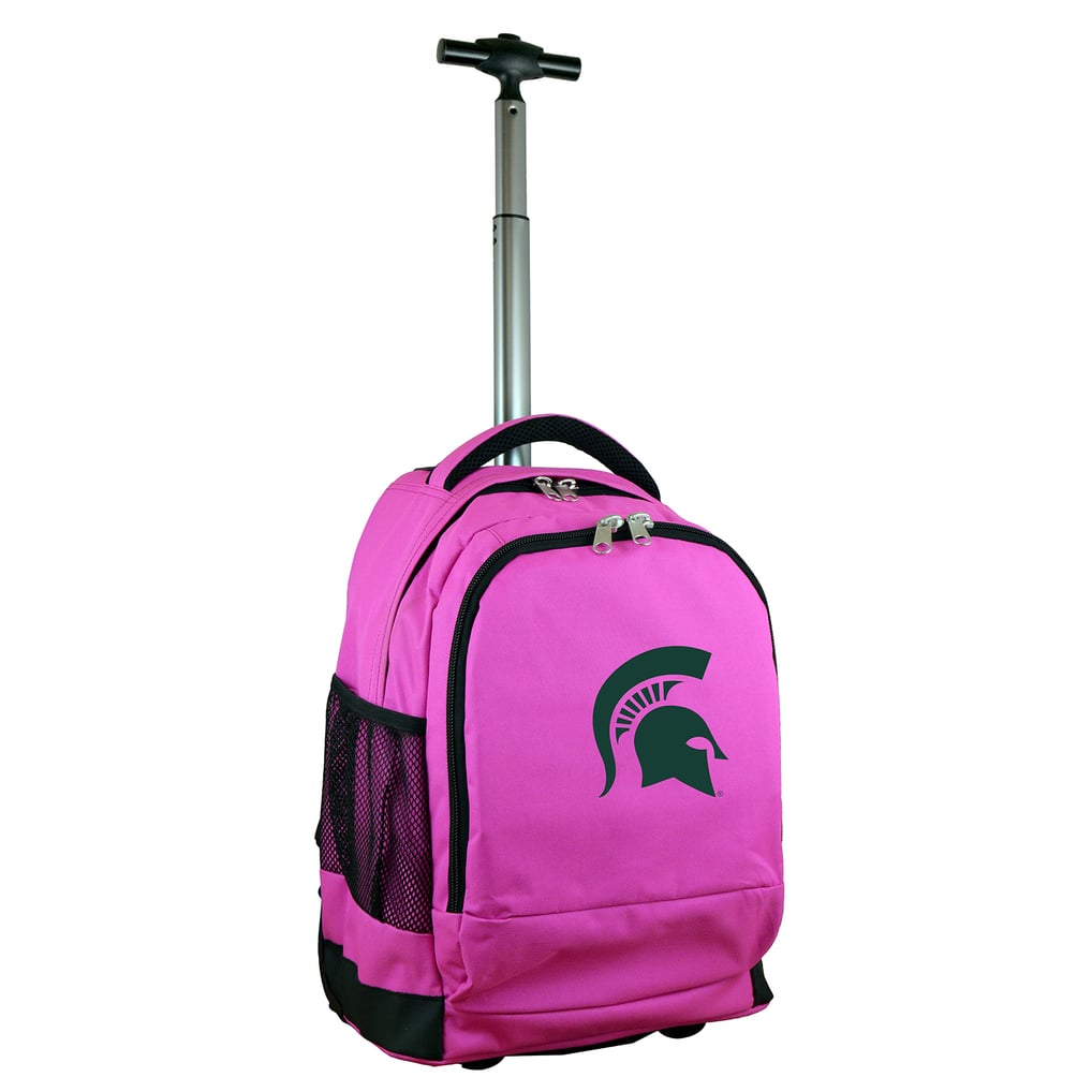 Michigan State Spartans 19'' Premium Wheeled Backpack - Pink