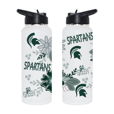 Michigan State Spartans The Memory Company 34oz. Flowers Stainless Steel Quencher Bottle