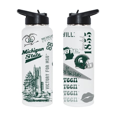 Michigan State Spartans The Memory Company 34oz. Loco Stainless Steel Quencher Bottle