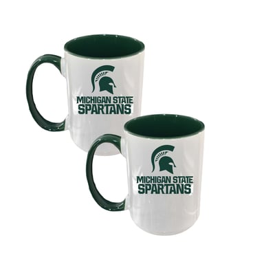 Michigan State Spartans The Memory Company Two-Piece 15oz. Logo Coffee Mug Set