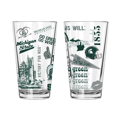 Michigan State Spartans The Memory Company Two-Piece 16oz. Loco Pint Glass Set