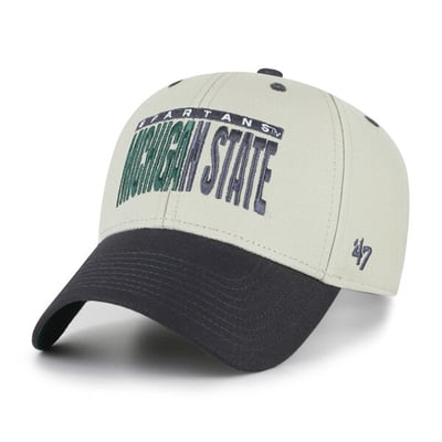 Michigan State Spartans '47 Unisex Half Block Text MVP Adjustable Hat - Gray/Black