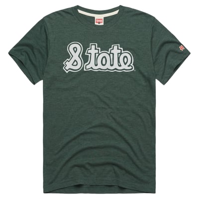 Michigan State Spartans Homage Unisex Script Tri-Blend T-Shirt - Green