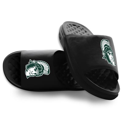 Michigan State Spartans ISlide Unisex Mascot Motive Slide Sandals - Black