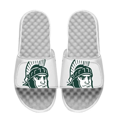 Michigan State Spartans ISlide Unisex Mascot Slide Sandals - White