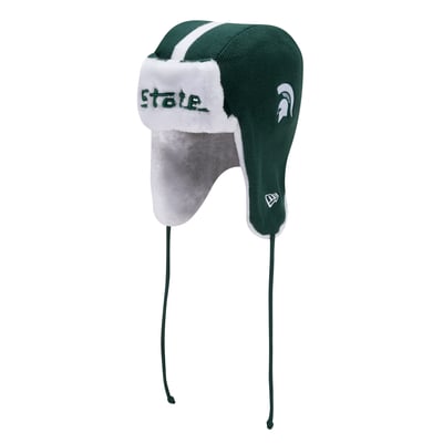  Michigan State Spartans New Era Unisex Classic Trapper Knit Hat - Green