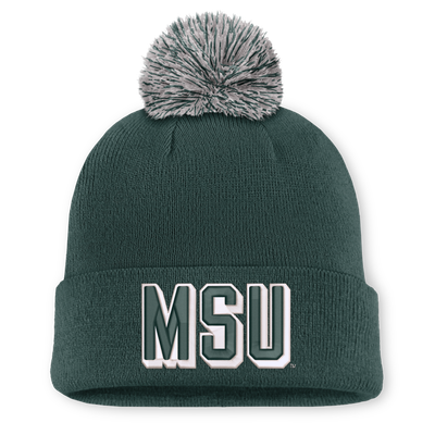 Michigan State Spartans Nike Unisex Letter Mascot Knit Hat with Pom - Green
