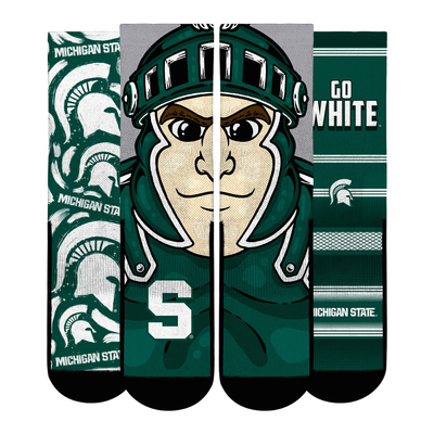  Michigan State Spartans Rock Em Unisex Fan Favorite Three-Pack Crew Sock Set - Green
