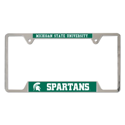  Michigan State Spartans WinCraft Chrome Plated Metal License Plate Frame