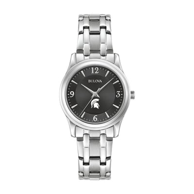 Michigan State Spartans Bulova Women's Corporate Collection Stainless Steel Watch - Black