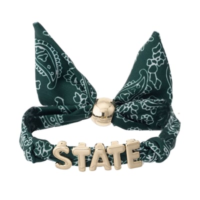 Michigan State Spartans CANVAS Style Women's Bandana Slider Bracelet
