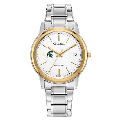 Michigan State Spartans Citizen Watch Women's Eco-Drive Two-Tone Steel Watch