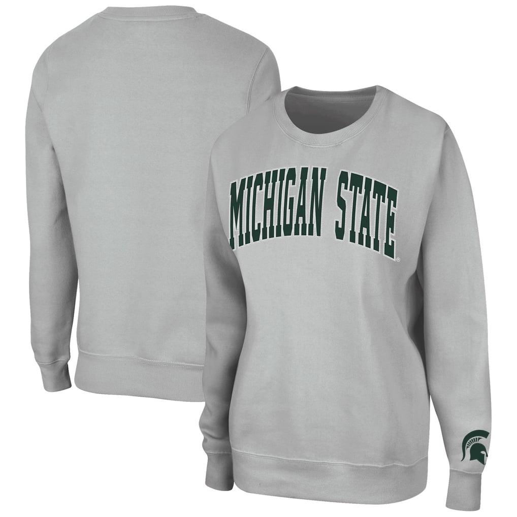 Michigan State Spartans Colosseum Women's Campanile Pullover Sweatshirt - Gray
