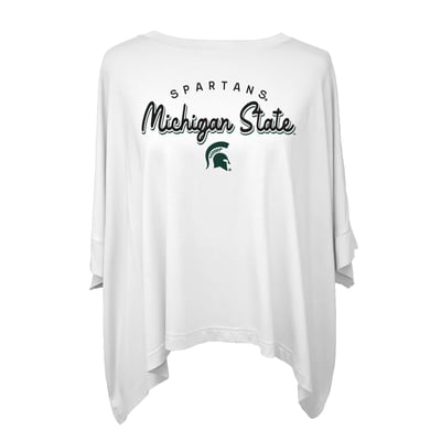 Michigan State Spartans Flying Colors Apparel Women's Felicity Flowy T-Shirt - White
