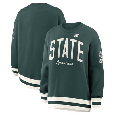  Michigan State Spartans Nike Women's Oversized Legacy Arch Phoenix Sweatshirt - Green