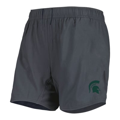 Michigan State Spartans Profile Women's Plus Size French Terry Short - Charcoal
