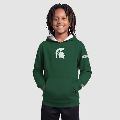  Michigan State Spartans Champion Youth Fleece Hoodie - Green