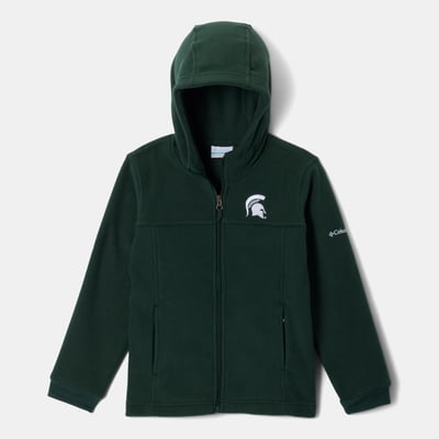  Michigan State Spartans Columbia Youth Flanker Fleece Full-Zip Hoodie - Green