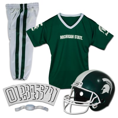 Michigan State Spartans Franklin Sports Youth NCAA Deluxe Uniform Set