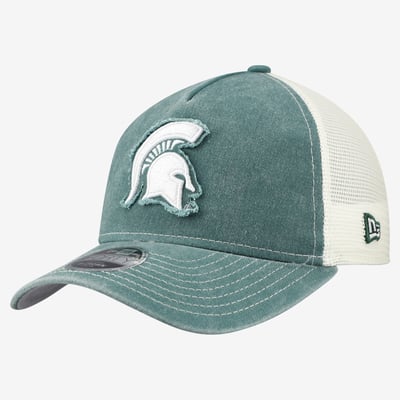 Michigan State Spartans New Era Youth Retro A-Frame M-Crown Adjustable Trucker Hat - Green
