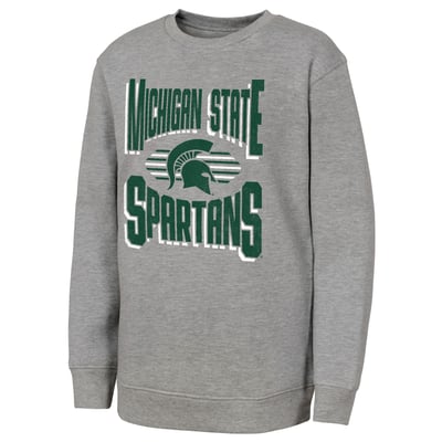 Michigan State Spartans Outerstuff Youth Jet Stream Sweatshirt - Gray