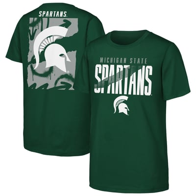  Michigan State Spartans Outerstuff Youth Cut Through T-Shirt - Green
