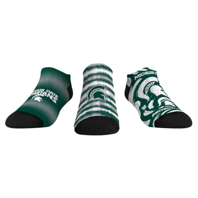  Michigan State Spartans Rock Em Youth Make Some Noise Three-Pack Low-Cut Socks Set - Green