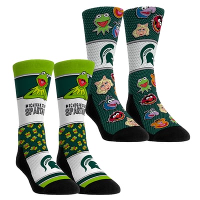  Michigan State Spartans Rock Em Youth Muppets 2-Pack Crew Socks Set