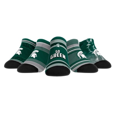  Michigan State Spartans Rock Em Youth Super Fan Five-Pack Low-Cut Socks Set - 