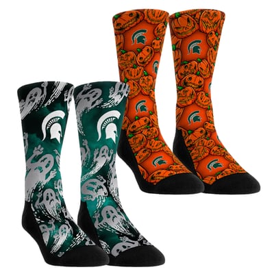 Michigan State Spartans Rock Em Socks Youth Halloween Crew Socks 2-Pack Set
