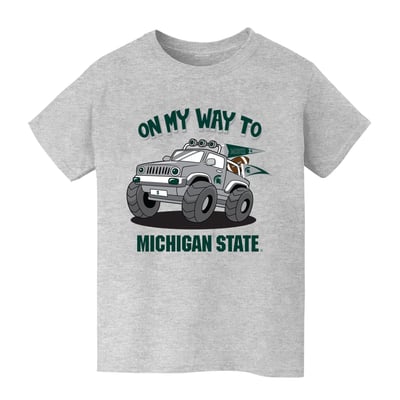 Michigan State Spartans Vive La Fete Youth On My Way T-Shirt - Gray