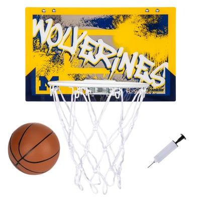 Michigan Wolverines Franklin Sports  Over-the-Door Mini Basketball Hoop Set 
