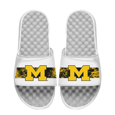 Michigan Wolverines ISlide Unisex Shattered Slide Sandals - Navy