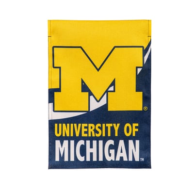  Michigan Wolverines 12.5" x 28" Color Wave Double-Sided Burlap Garden Flag